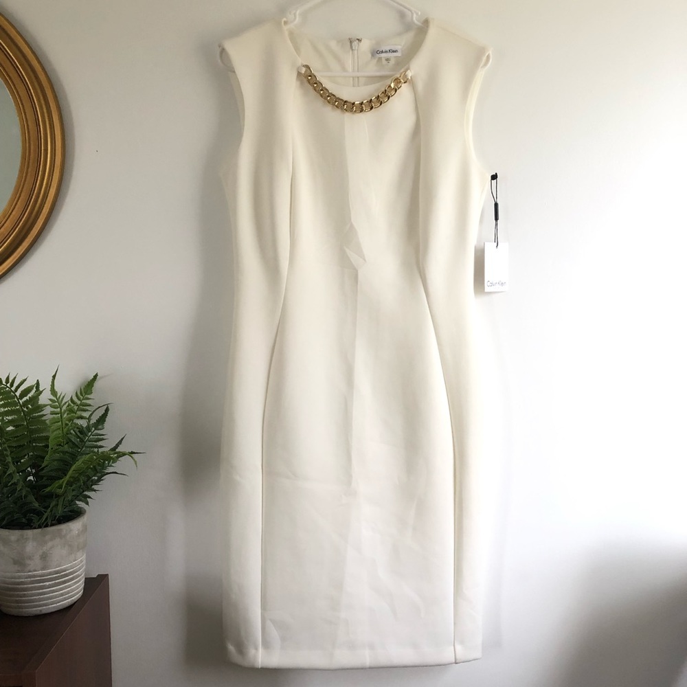 Calvin Klein White Bodycon Dress